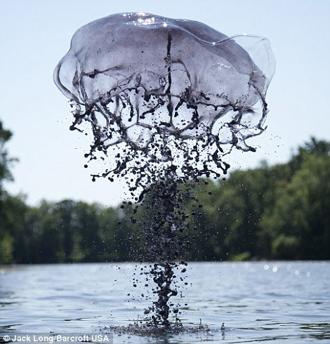 Burst: The liquid surface of this creation glistens in the sun