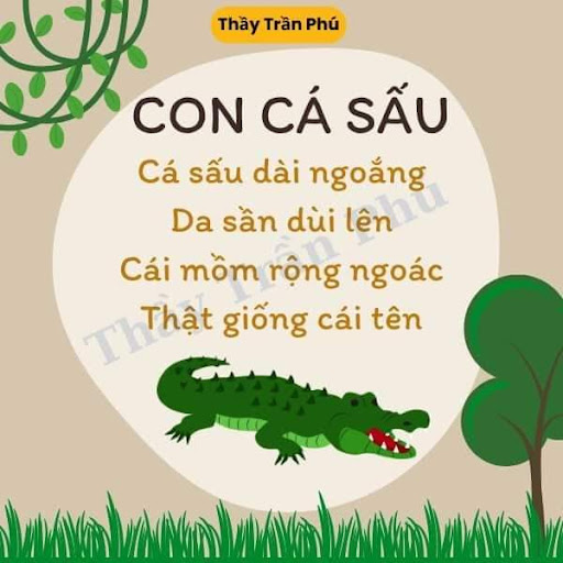 Bài thơ :Con cá sấu