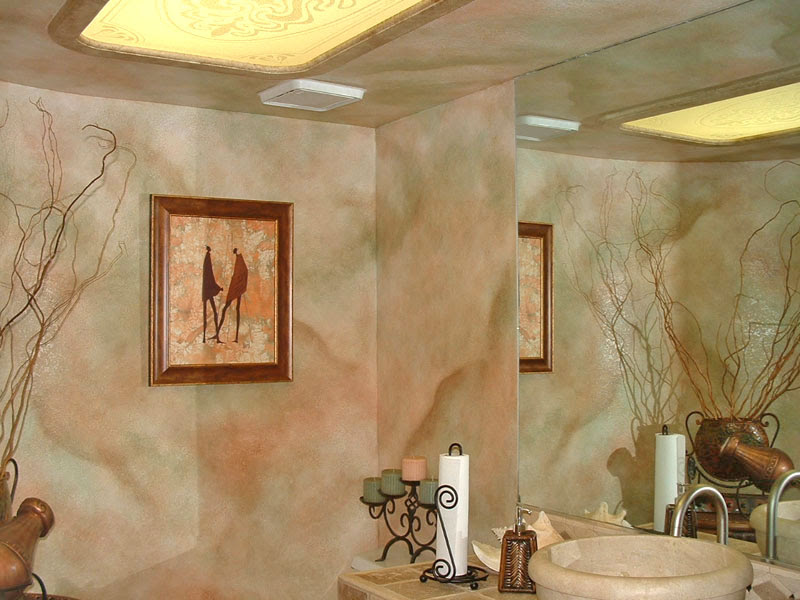 Faux Wall Finishes - Examples of Hand-Painted Wall Treatments