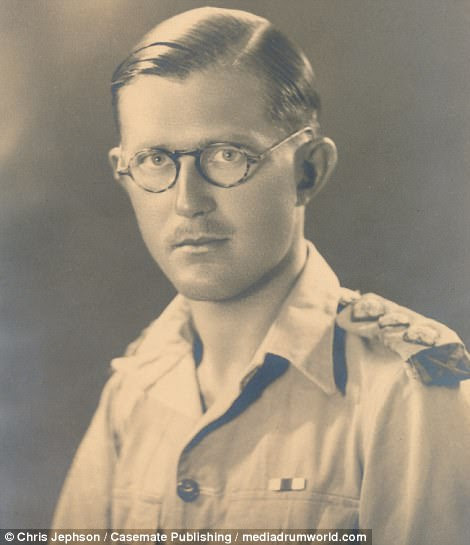 Captain F. R. 'Jeph' Jephson, MC, TD, in 1942. He has written a book about the First Battle of Alamein which took place from July 1, to July 27, 1942 at Ruweisat Ridge