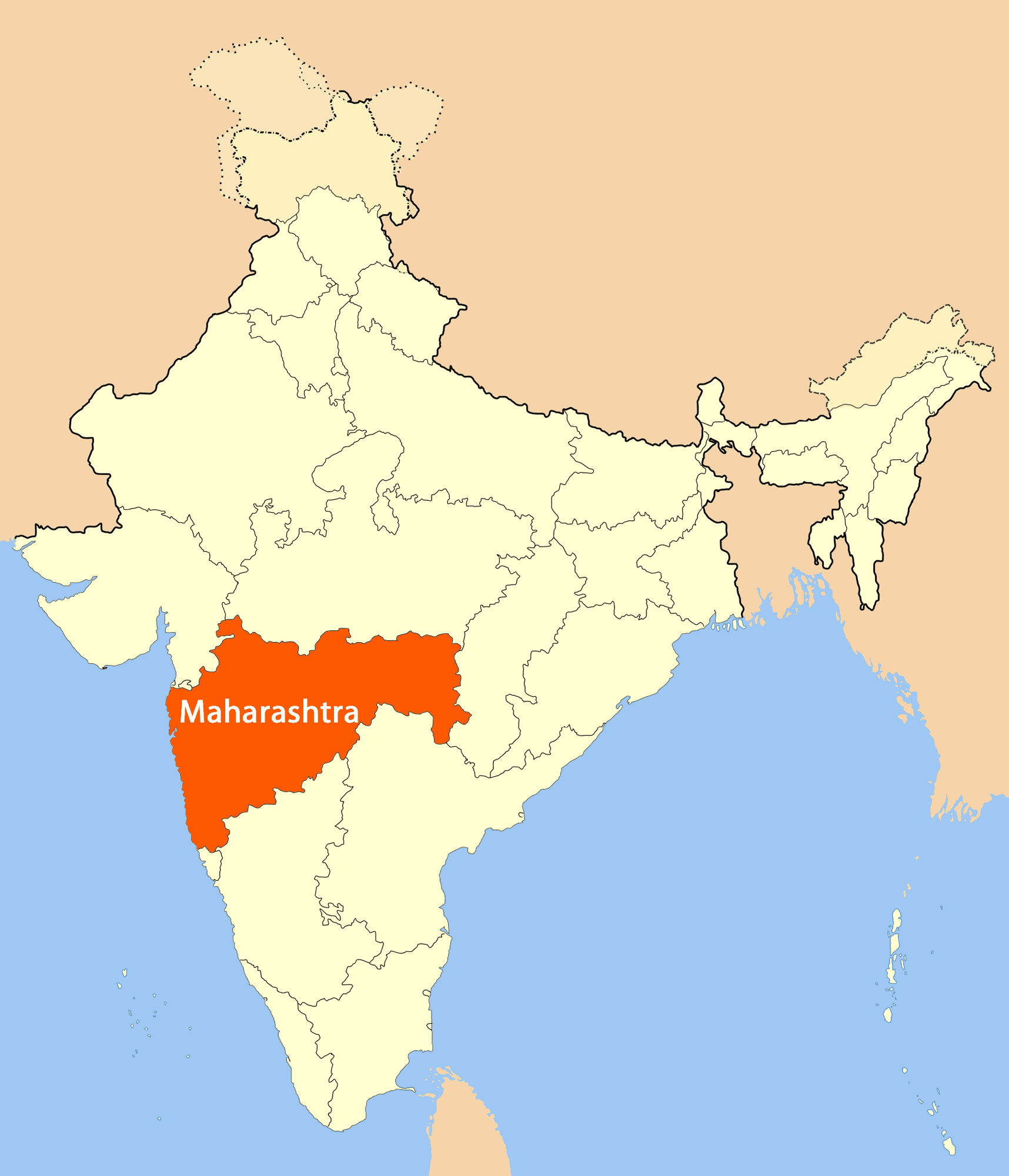 Map Of Maharashtra Mumbai Tourist Map Of English