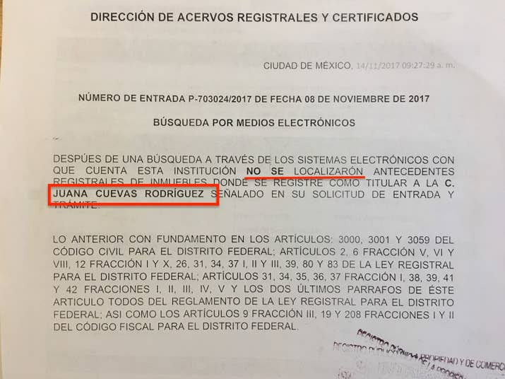 No hay propiedades a nombre de la esposa de Meade.