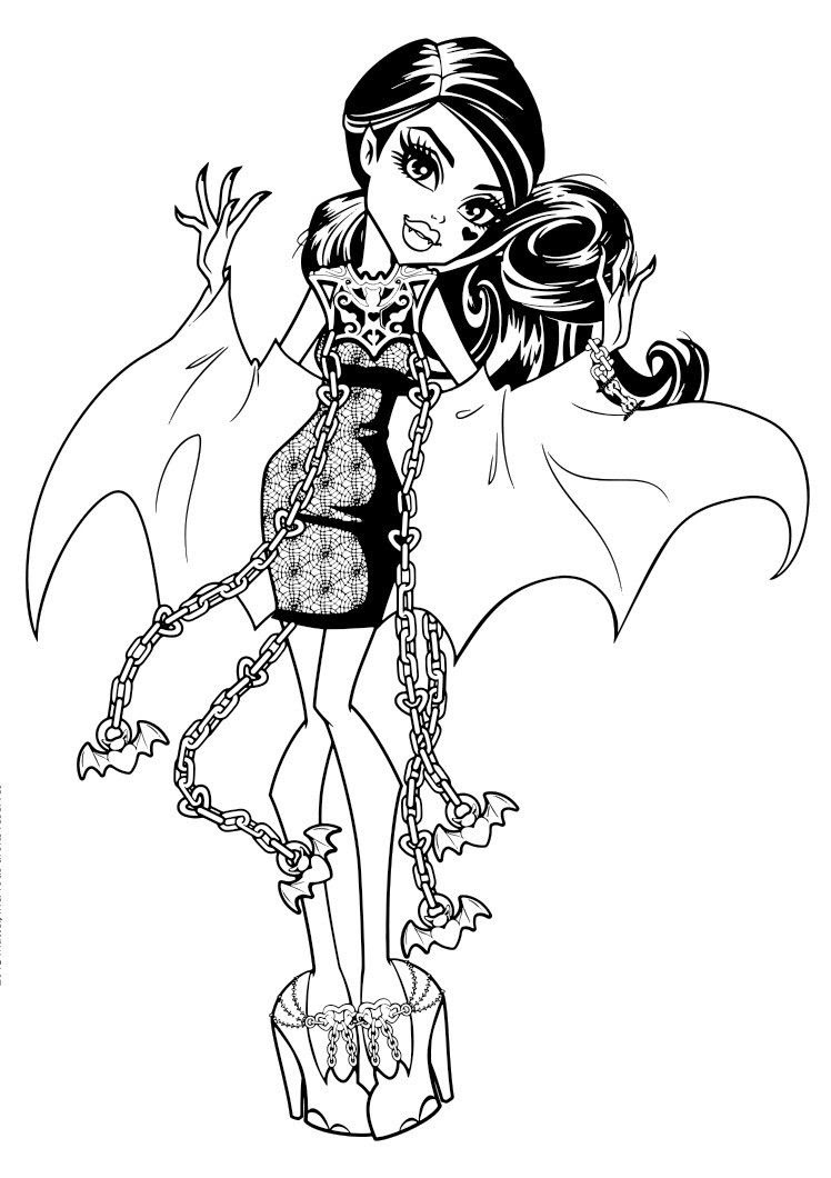 Download 167+ Scarah Screams Monster High Coloring Pages PNG PDF File