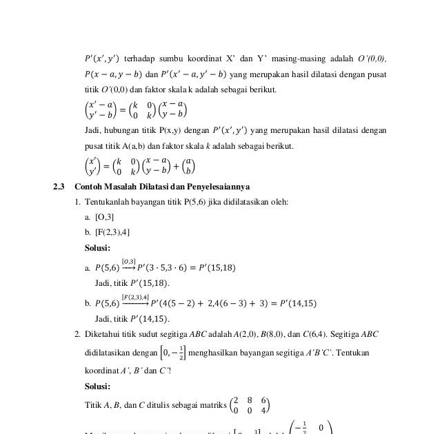 Soal Dilatasi