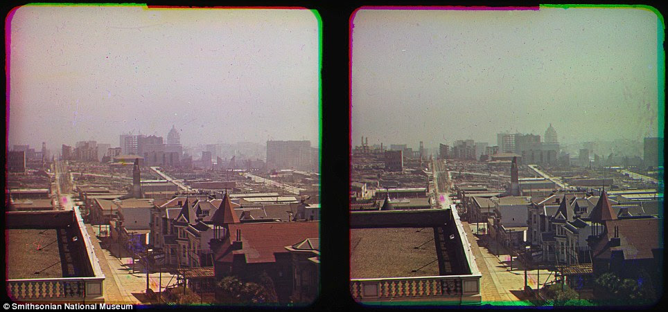 Skyline: These images look South East from the Hotel Majestic roof, towards what appears to be the dome of City Hall on the horizon (centre right) 