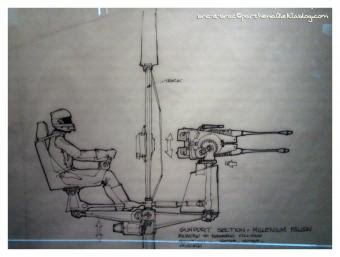 croquis du Faucon Millenium