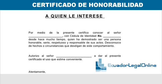 Certificado De Honorabilidad Descargar - Recipes Pad l