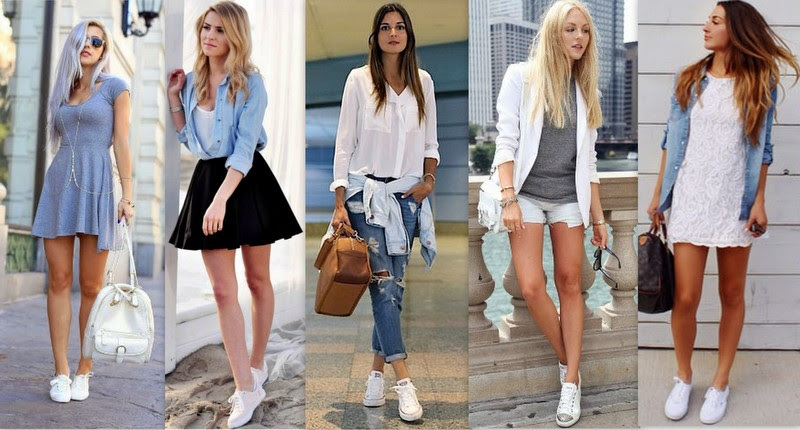 Resultado de imagem para look com tenis branco