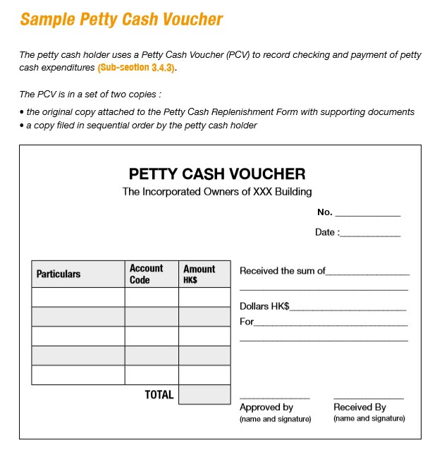 Cash Received Voucher Template | HQ Template Documents