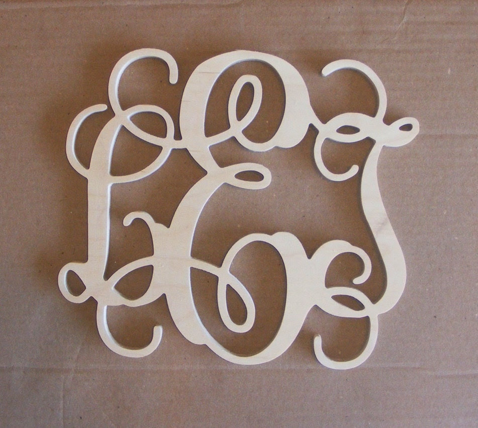 Popular items for wooden monogram on Etsy