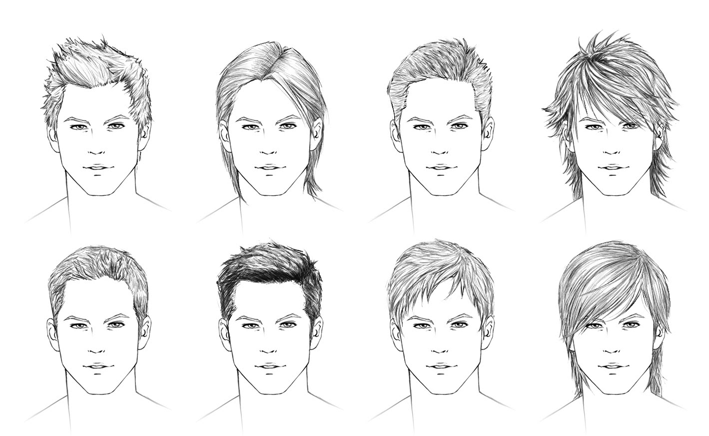 Drawing Pro Messy Hairstyles Men Drawing