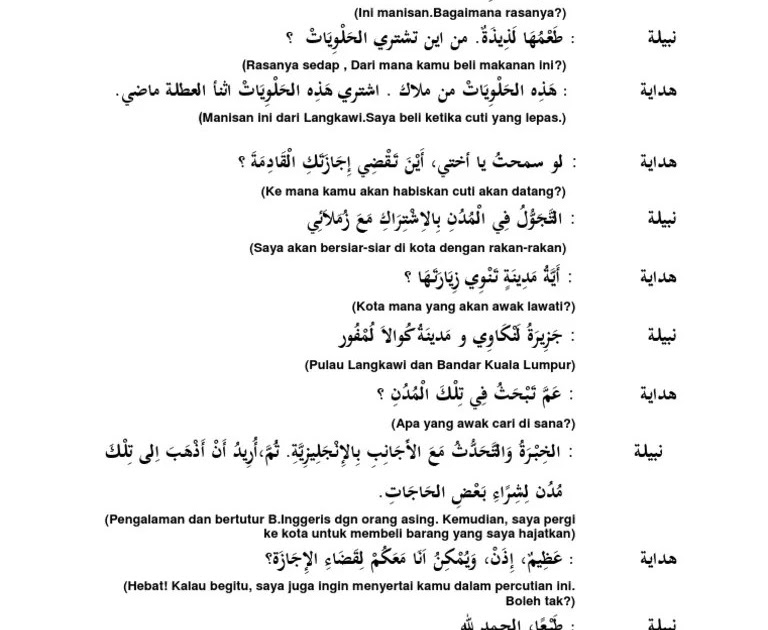 Teks Perbualan Bahasa Arab - MALAUKUIT
