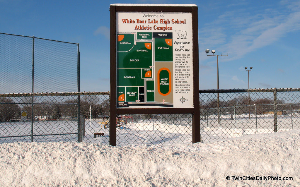 A easy to follow and well drawn map of the White Bear Lake High School ball fields.