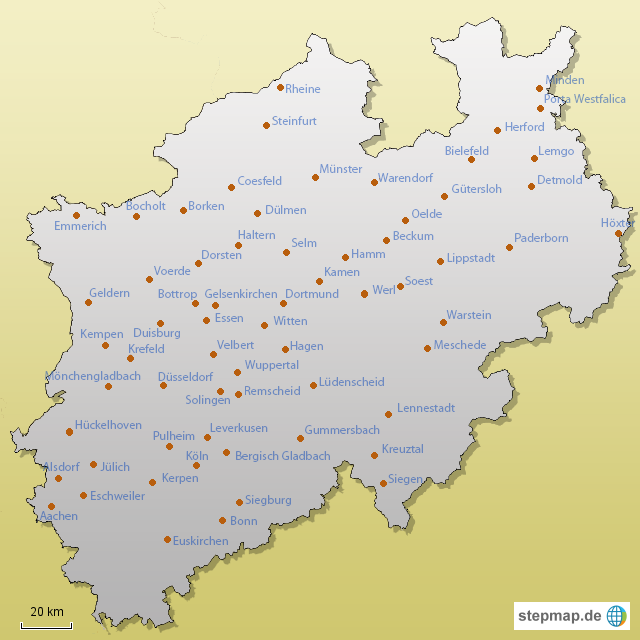blushempo: Nordrhein-Westfalen Map