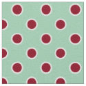 Textured Maroon Polka Dots on Mint Green