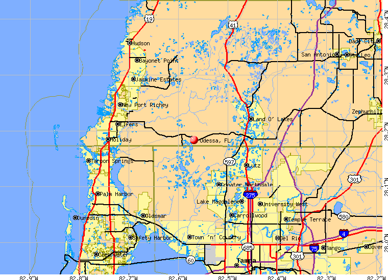 Odessa Florida Map