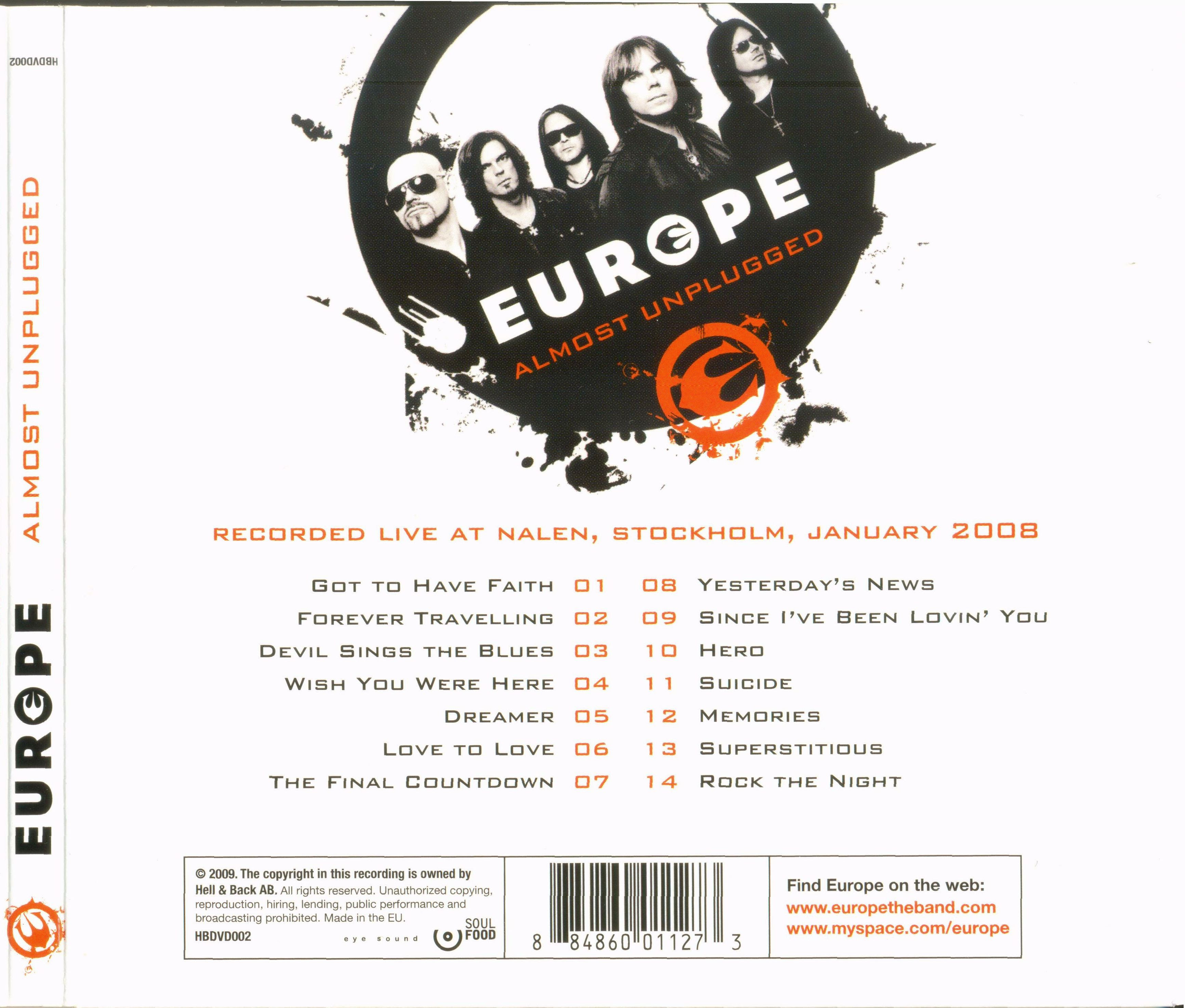 Europe - Almost Unplugged (2008) ~ mail-4-metal.blogspot