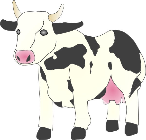 Gambar Sapi Clip Art - Gambar Putih