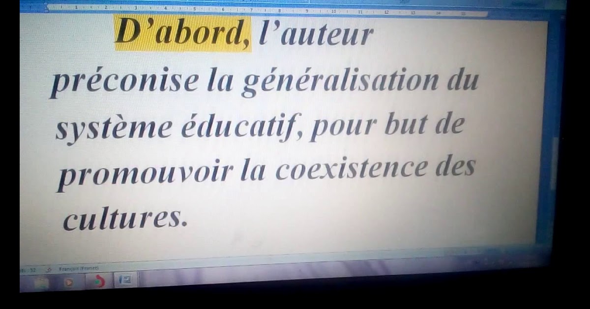 Comment Faire Une Conclusion D Un Texte Argumentatif  Exemple de Texte