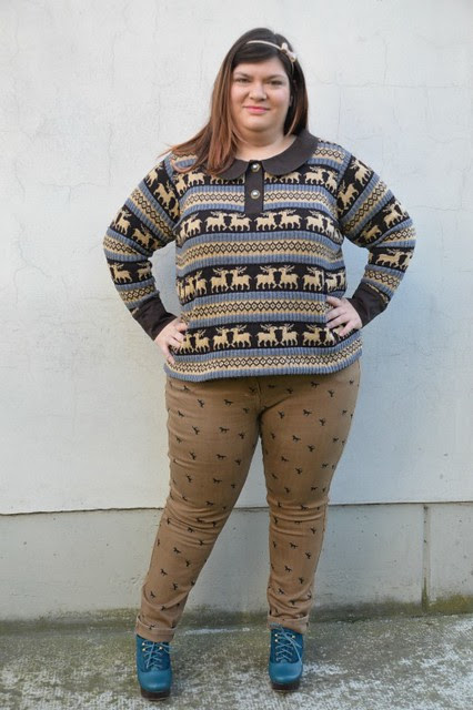 Outfit: maglione con le renne