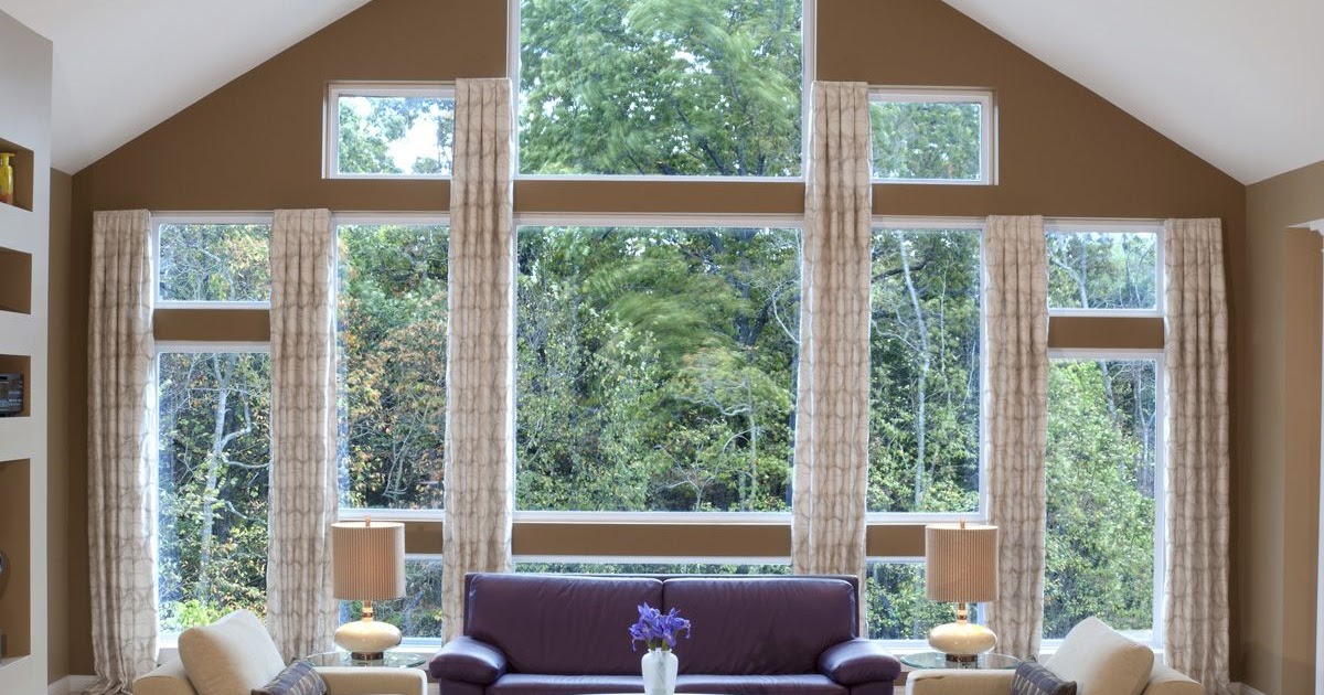 Living Room Large Window Treatment Ideas - Modern Window Coverings For Large Windows