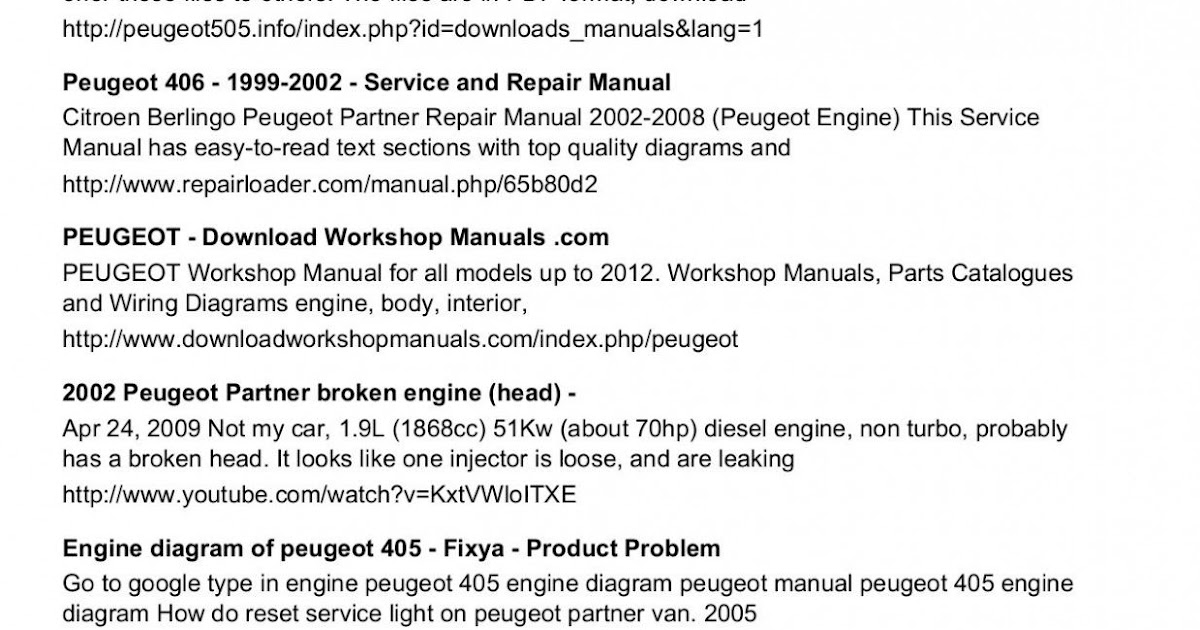 [DIAGRAM] Citroen Berlingo Wiring Diagram Pdf