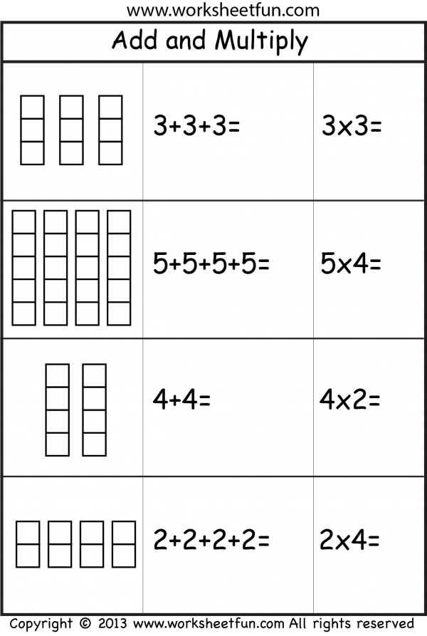 66 worksheet fun add and multiply