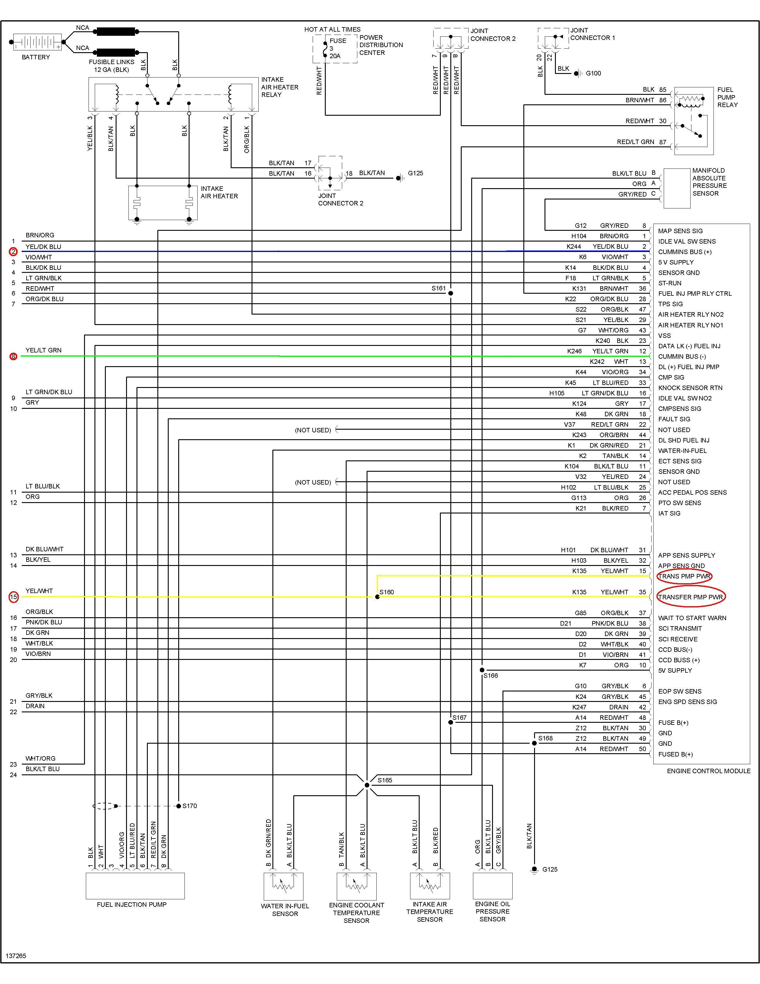 02 Dodge Ram 1500 5.9 Underhood Lmp Wiring Diagram