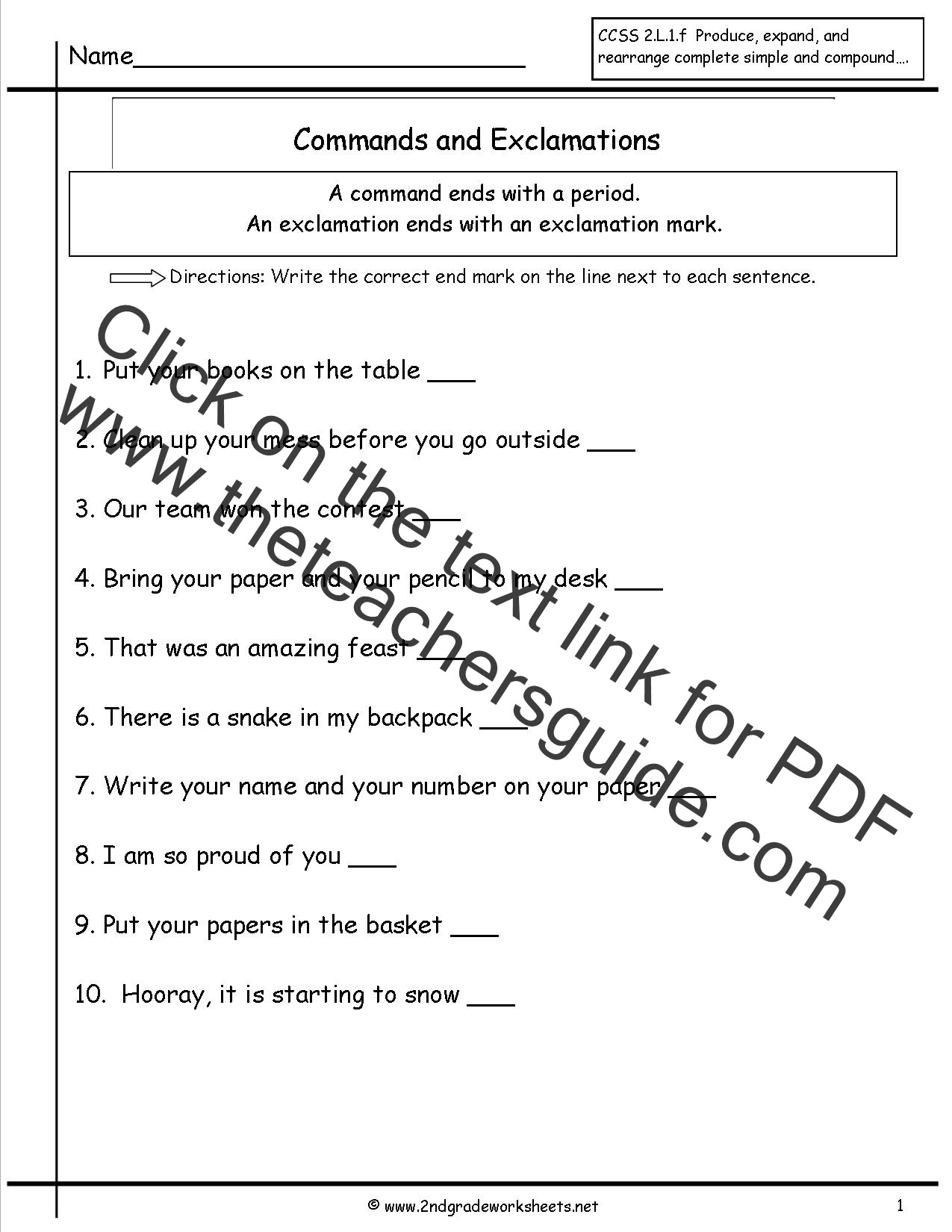 mockinbirdhillcottage-types-of-sentences-worksheet-grade-2