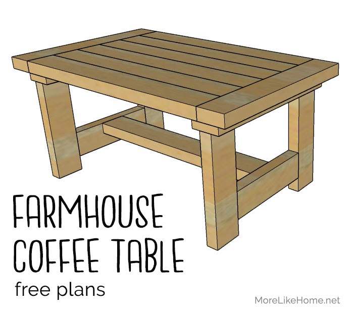 2x4 Farmhouse Coffee Table, Small Farmhouse End Table Plans