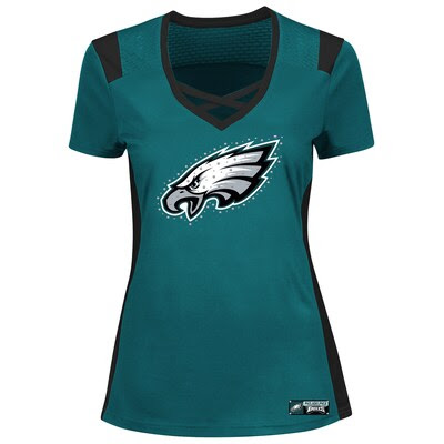 Womens Majestic Green Philadelphia Eagles Draft Me TShirt Womens Majestic Green Philadelphia Eagles Draft Me TShirt