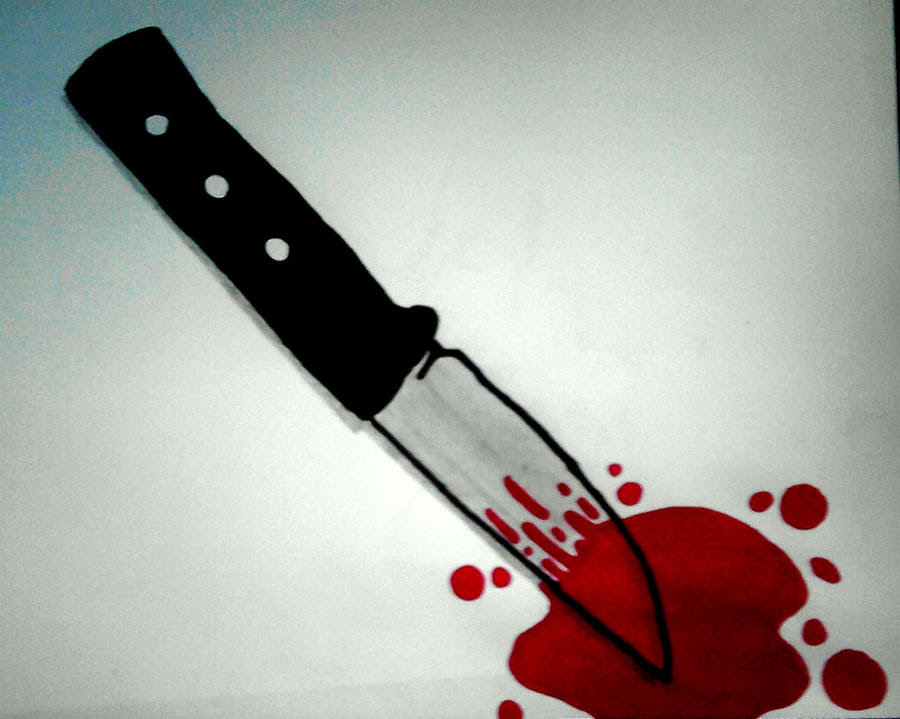 Knife With Blood Drawing Easy - Drawing Knife Blood High Resolution
