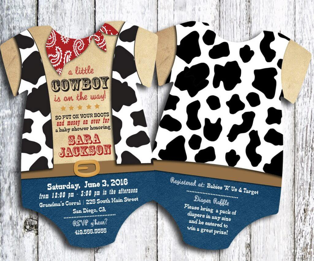 26 Awesome Western Theme Baby Shower Invitations Baby Shower