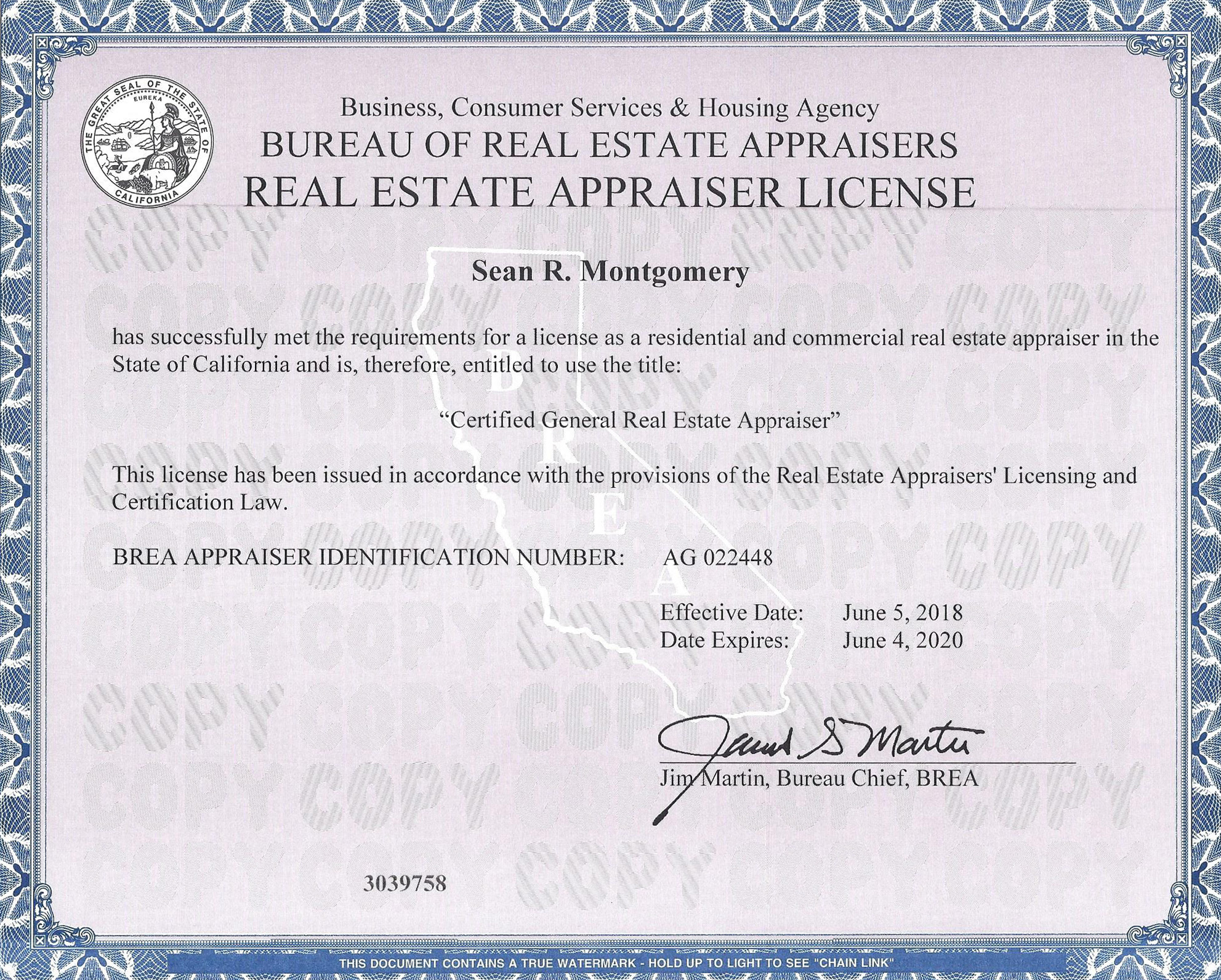 licensed home appraiser