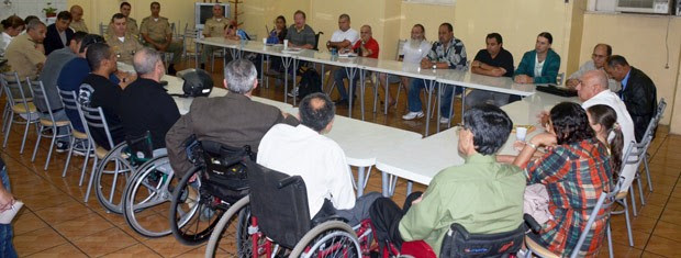 Comandante-geral da BM se reuniu com representantes de entidades representativas (Foto: Sargento João Batista Xavier, Divulgação/Brigada Militar)