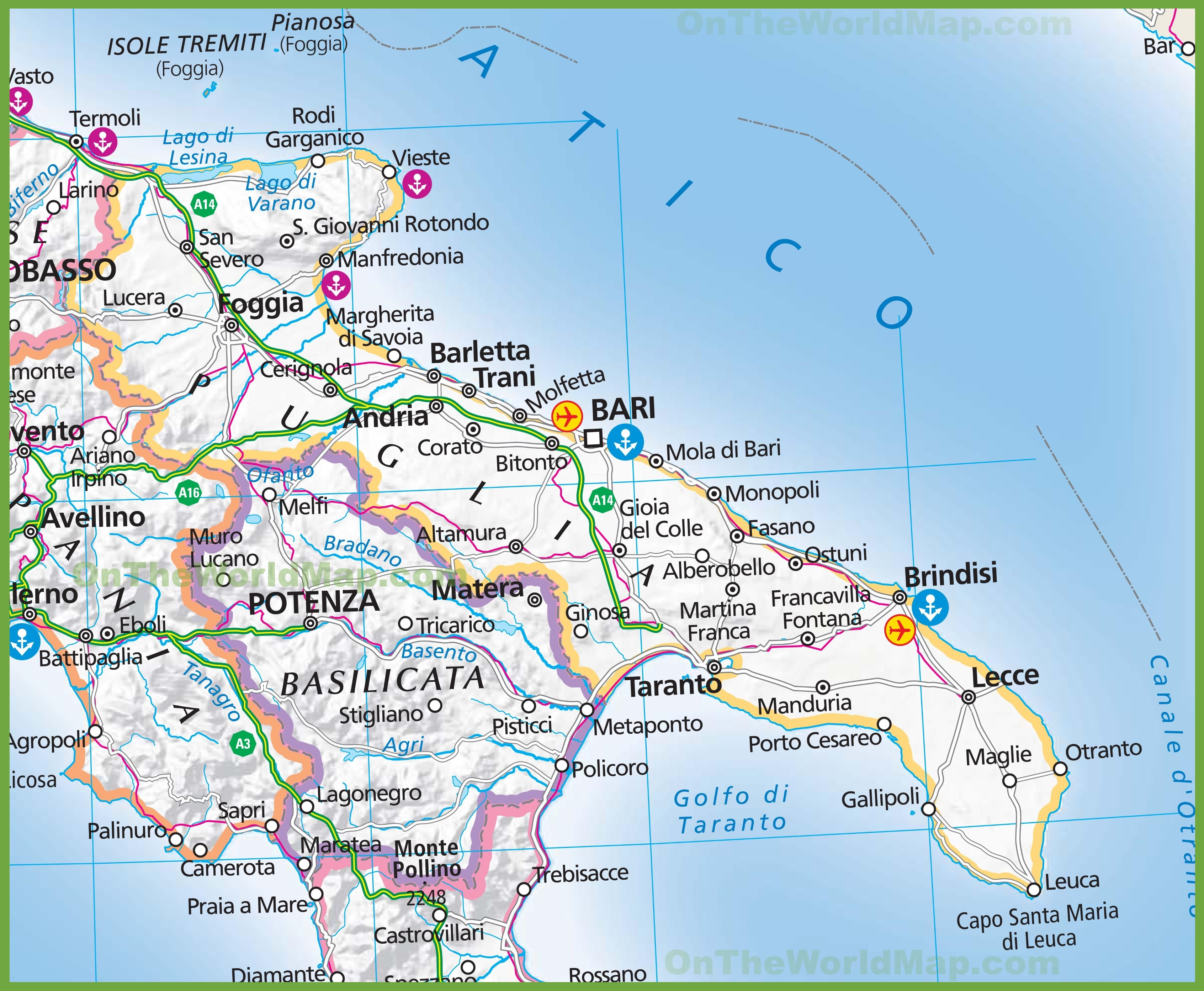 Cartina Puglia Da Stampare Mappa Della Campania Cartina Interattiva E