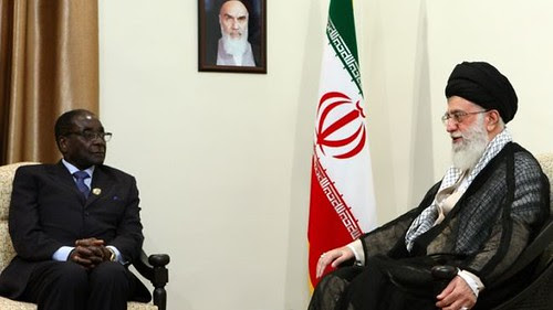 Republic of Zimbabwe President Robert Mugabe held discussions with Ayatollah Seyyed Ali Khamenei in the Islamic Republic of Iran during the 16th Non-Aligned Movement Summit on August 30, 2012. Mugabe urged NAM leaders to challenge western militarism. by Pan-African News Wire File Photos