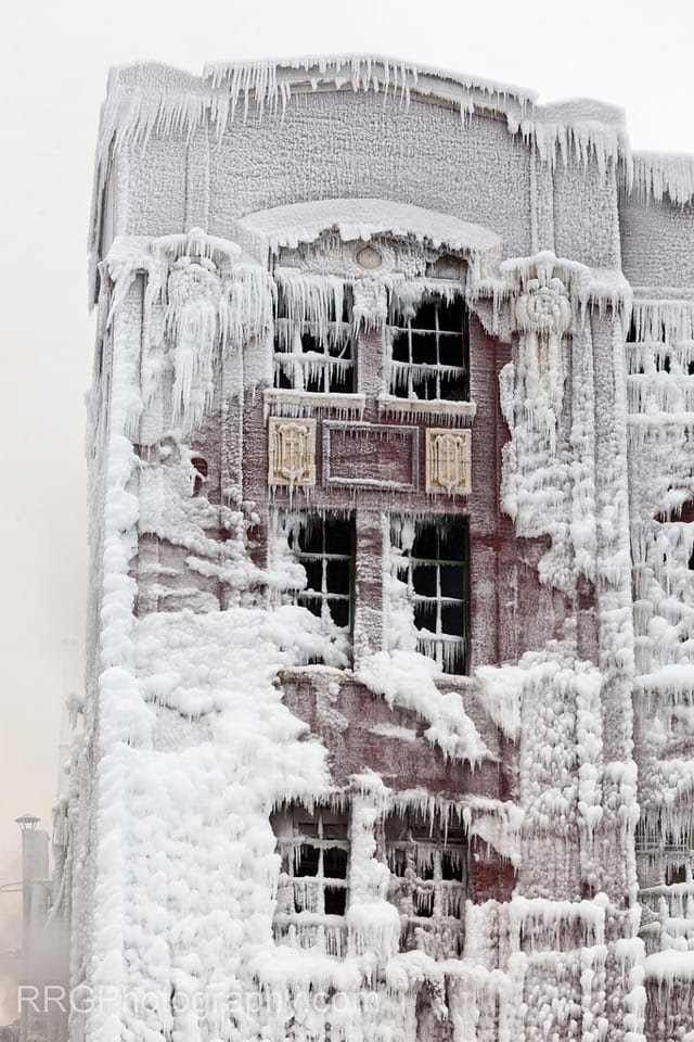 Fire and Ice: The Frozen Aftermath of a Chicago Warehouse Fire Fire and Ice: The Frozen Aftermath of a Chicago Warehouse Fire ice fire Chicago
