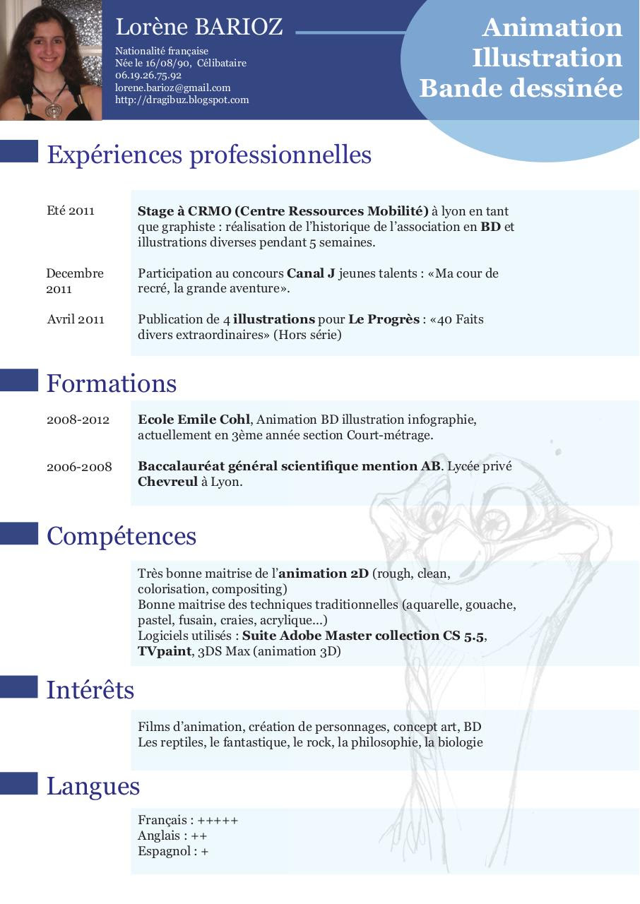 Exemple De Cv En Anglais à Télécharger  Sample Resume