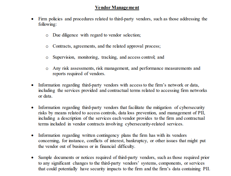 Sample Vendor Risk Management Policy / The business owner assigns a