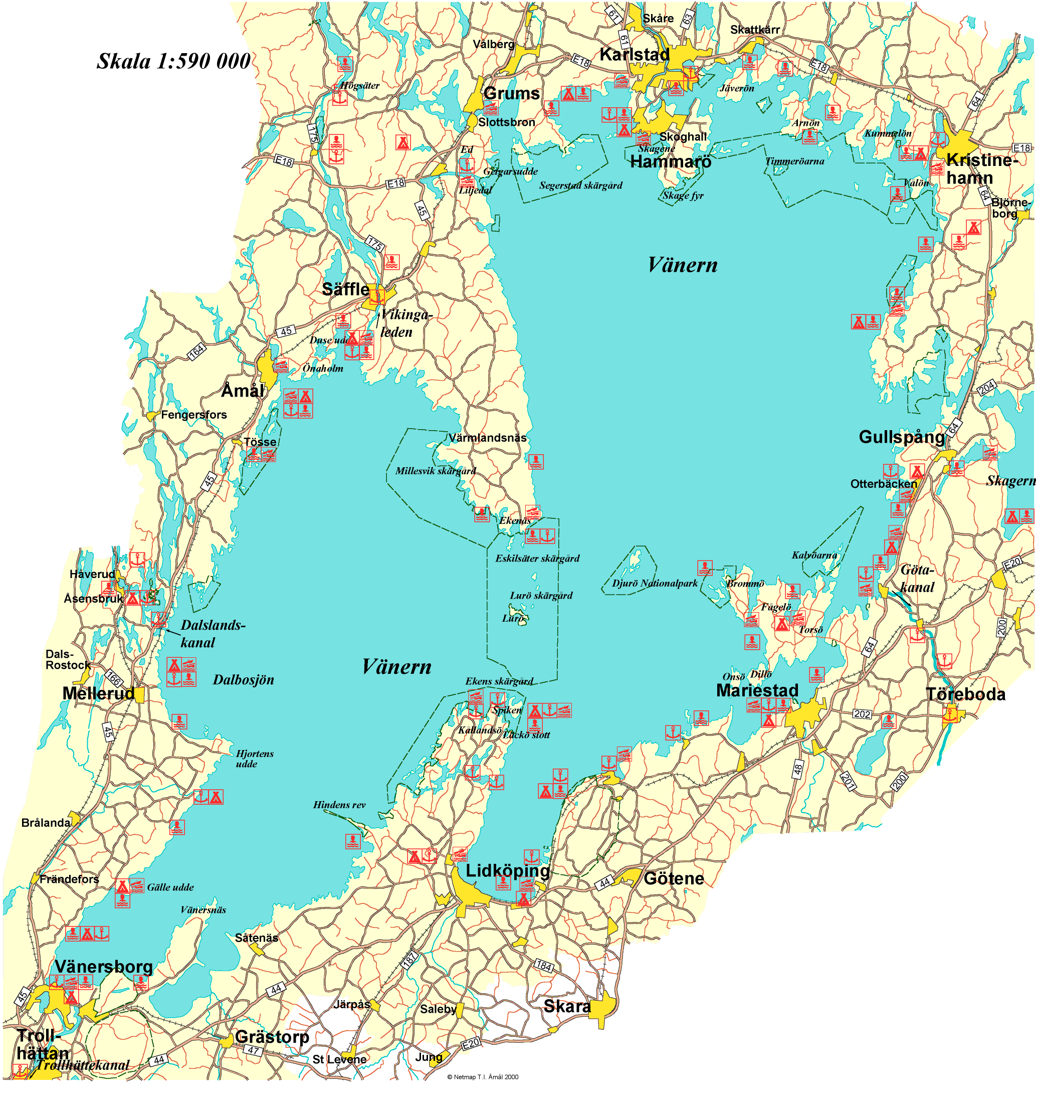 Karta Vänern | Göteborg Karta