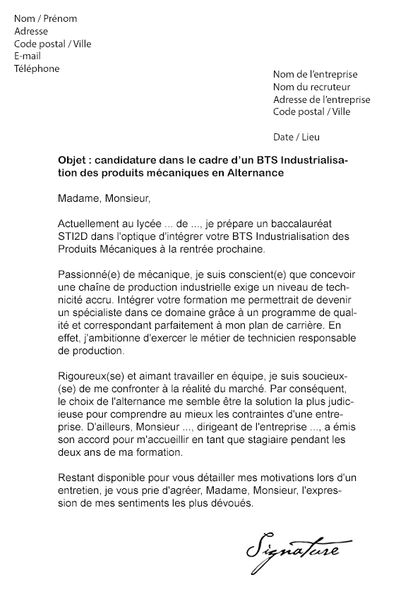Lettre De Motivation Emploi Btp  Vic Quotes