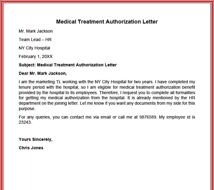 Sample Leave Application For Medical Treatment | Classles Democracy