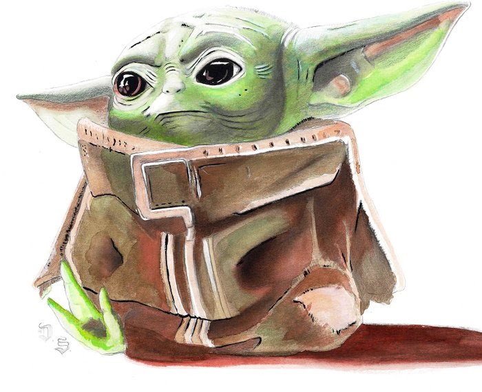 Baby Yoda Drawings Cartoon - Images | Slike