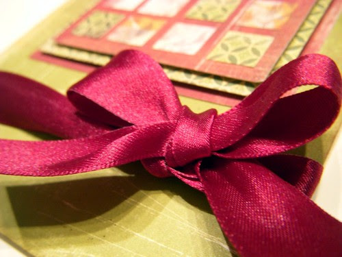 Quilt Inspired card bow