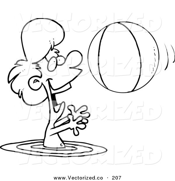 Download 145+ A Boy Playing With His Beach Ball Coloring Pages PNG PDF File