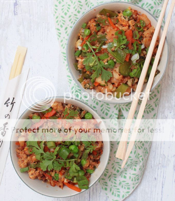 Low Carb fried Cauliflower Rice gesunder Blumenkohlreis | whatinaloves.com