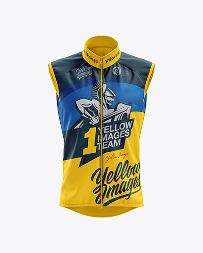 Download Mens Cycling Wind Vest (Front View) Jersey Mockup PSD File ...