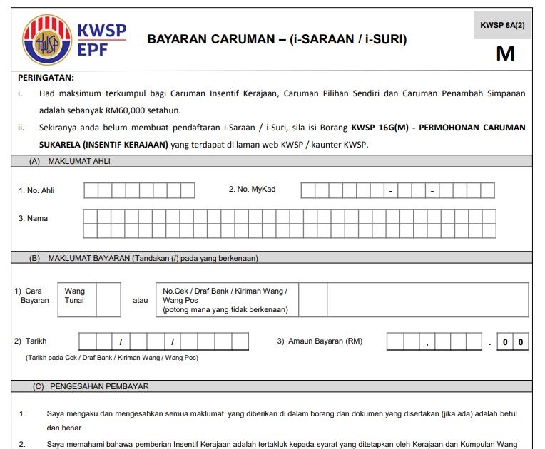 Borang Kwsp Caruman Sendiri  Cara Buka Akaun Kwsp Bagi Yang Bekerja