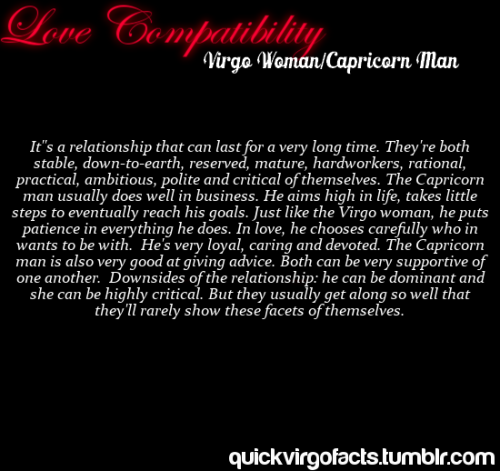 Capricorn sexually and virgo Virgo Capricorn